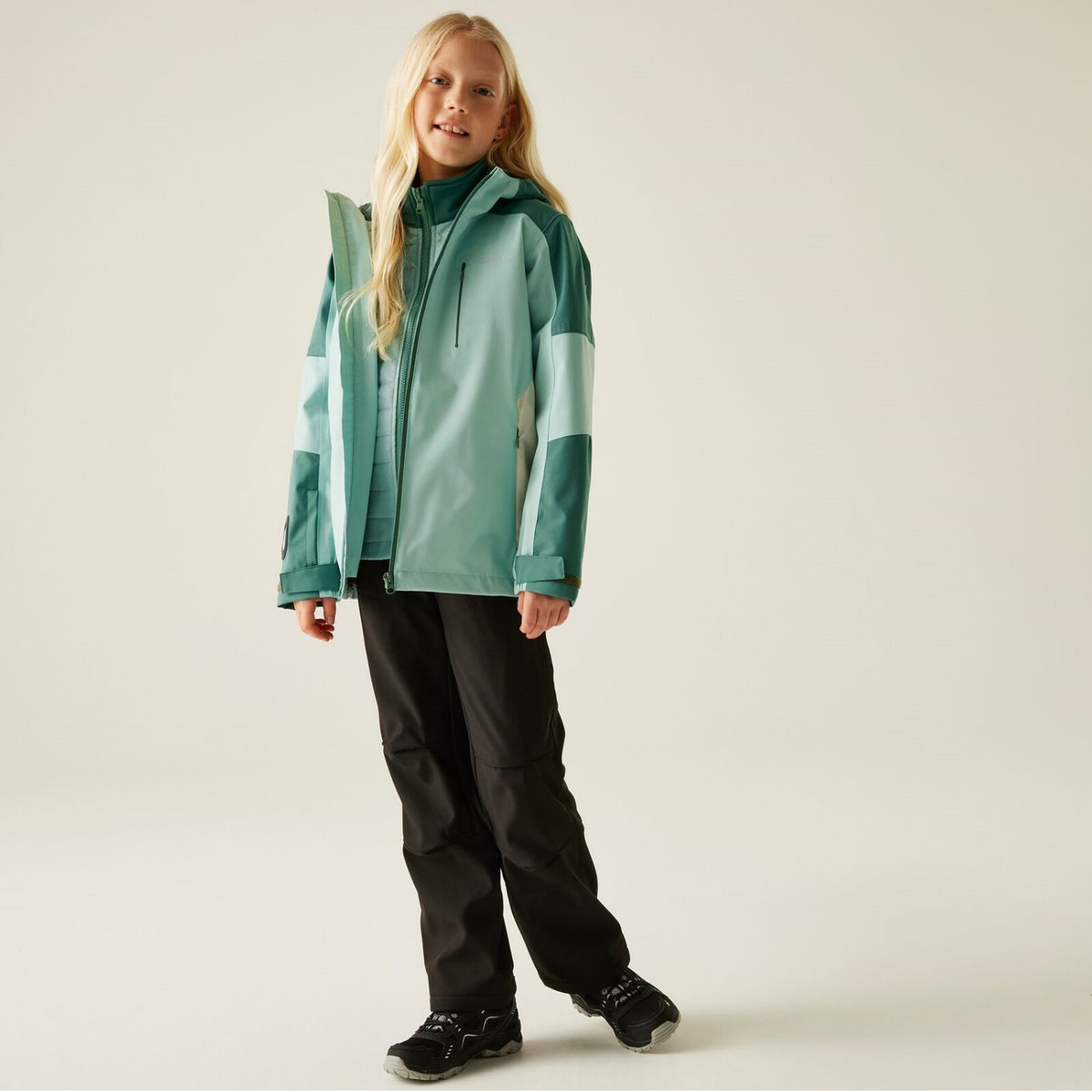 Regatta Trekktain 3 in 1 Jacke für Mädchen Wasserdicht mit Kapuze