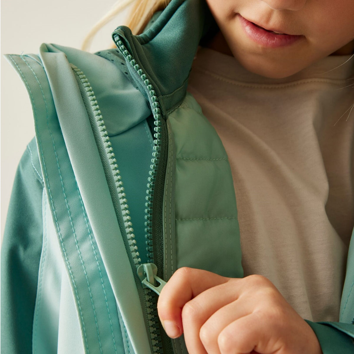 Regatta Trekktain 3 in 1 Jacke für Mädchen Wasserdicht mit Kapuze