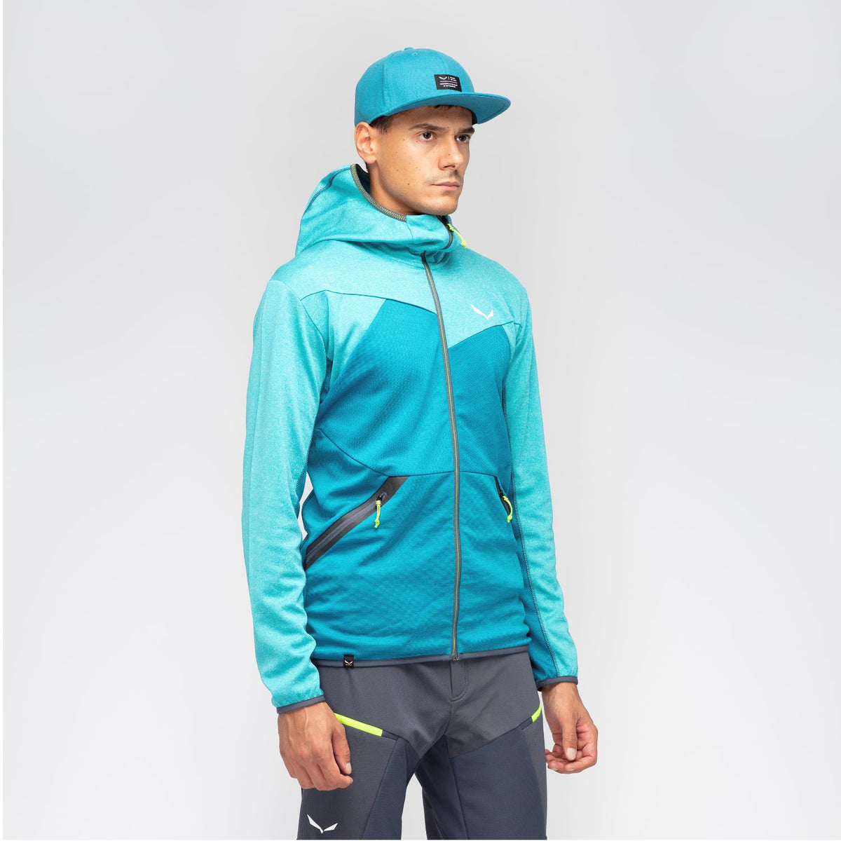 Salewa Melange Midlayer Fleecejacke Herren mit Kapuze