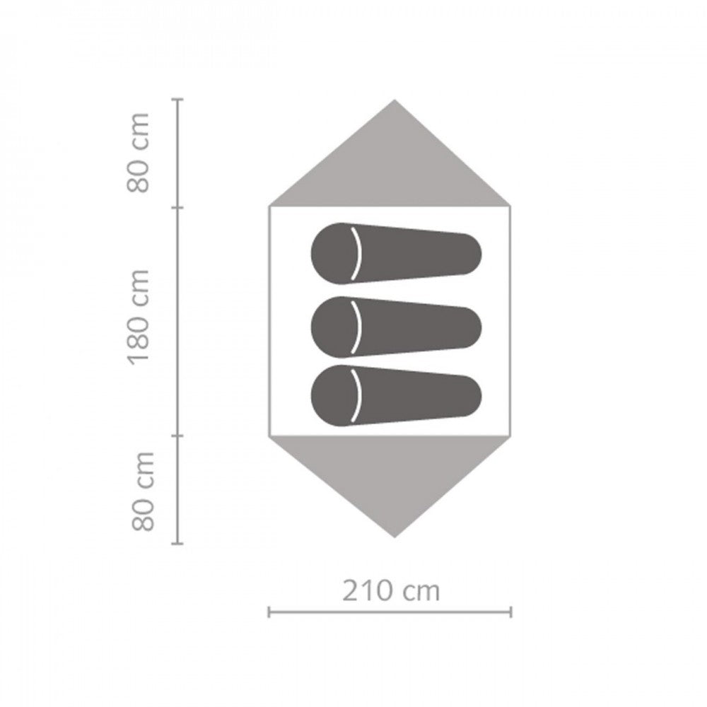 Salewa 3 Personen Camping Zelt Latitude III
