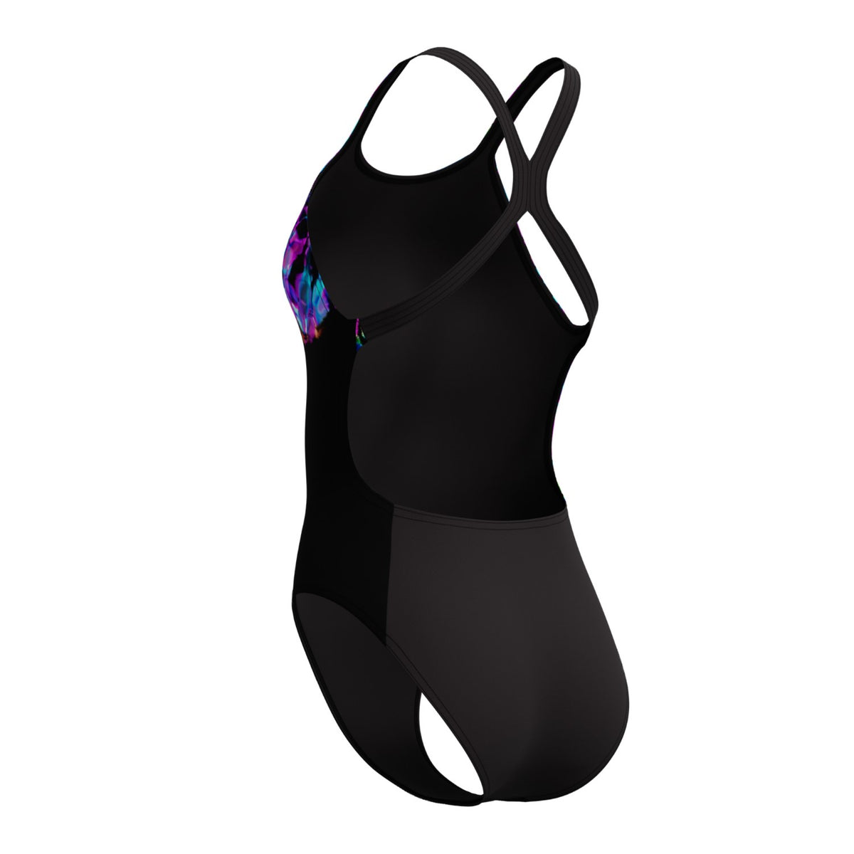 Speedo Club Training Bedruckter Powerback Badeanzug Damen