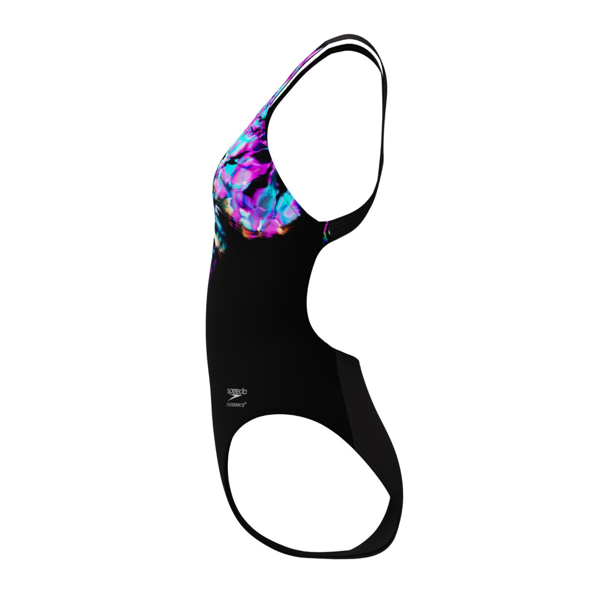 Speedo Club Training Bedruckter Powerback Badeanzug Damen