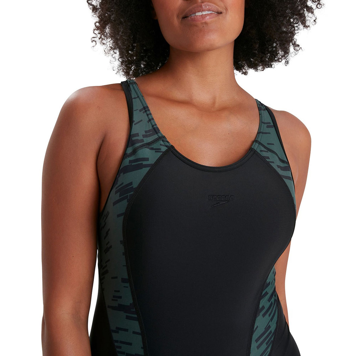 Speedo Panel Laneback Badeanzug Damen schnelltrocknend und chlorbeständig