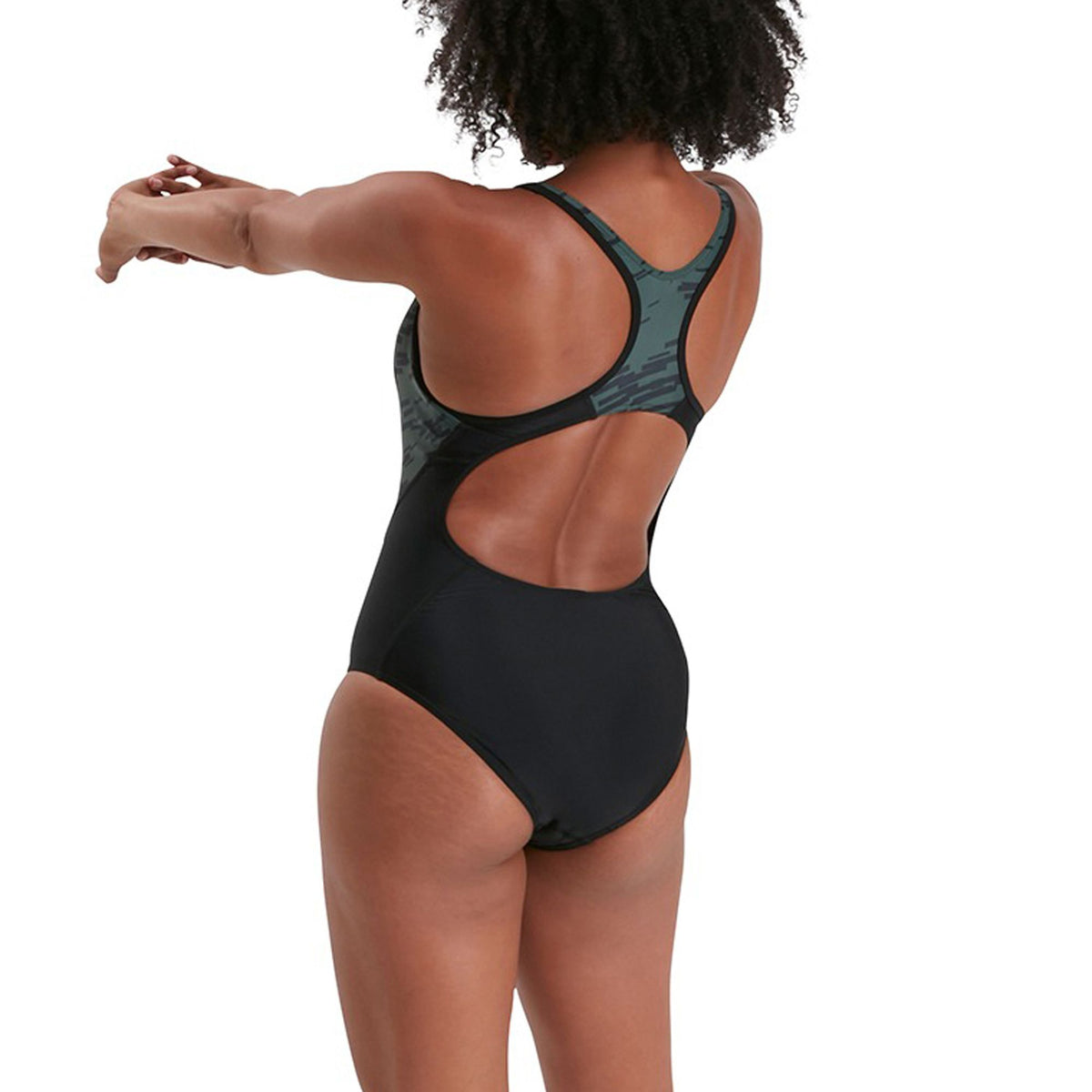 Speedo Panel Laneback Badeanzug Damen schnelltrocknend und chlorbeständig