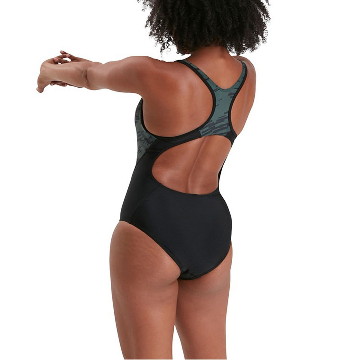 Speedo Panel Laneback Badeanzug Damen schnelltrocknend und chlorbeständig