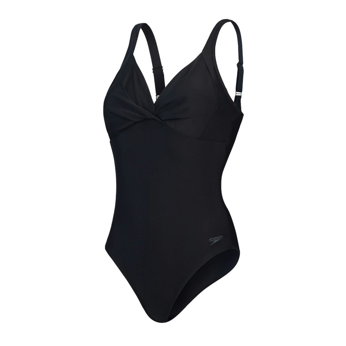 Speedo Cross Knot Shaping Badeanzug schwarz für Damen