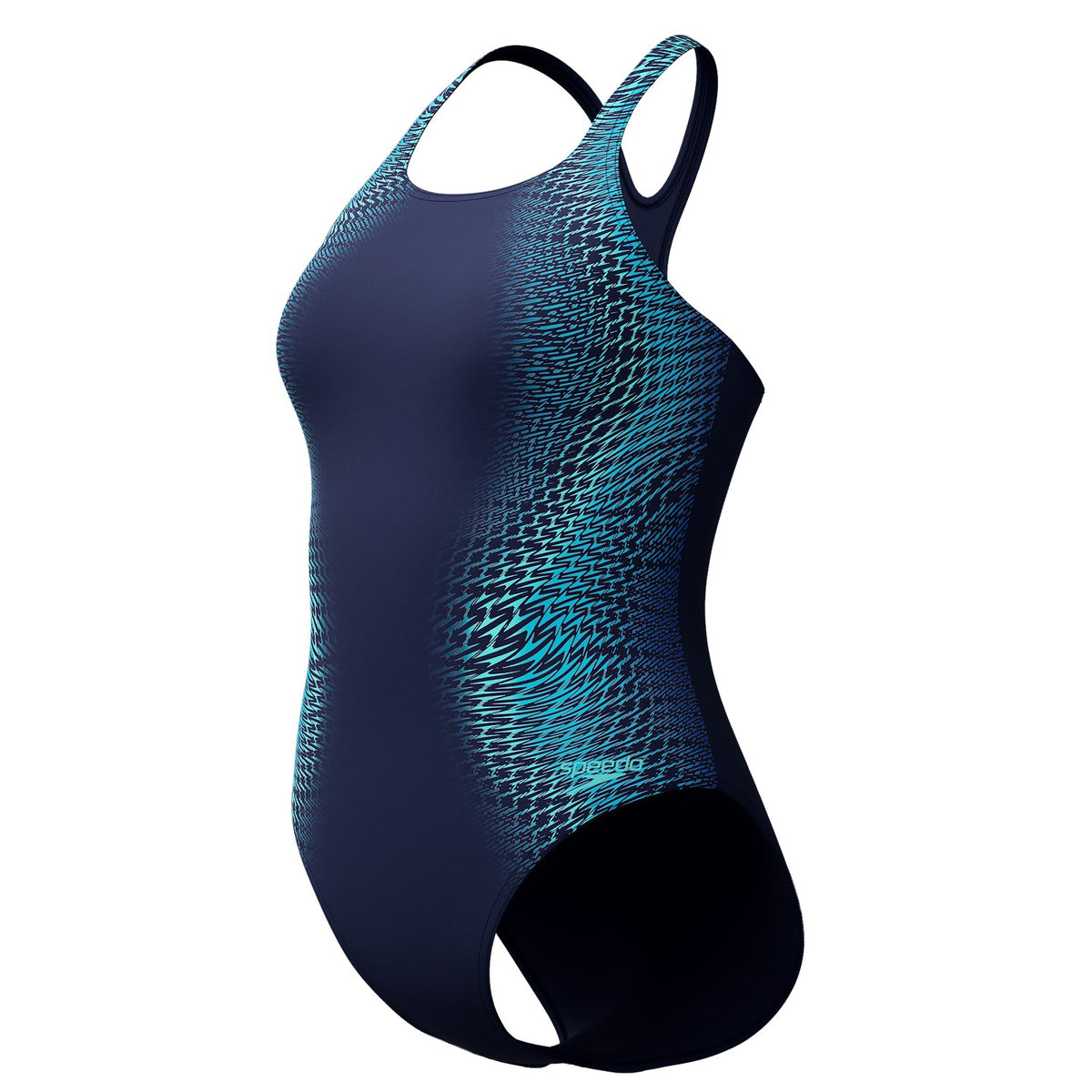 Speedo Badeanzug Medalist mit Digital Print für Damen mit Unterbrustband