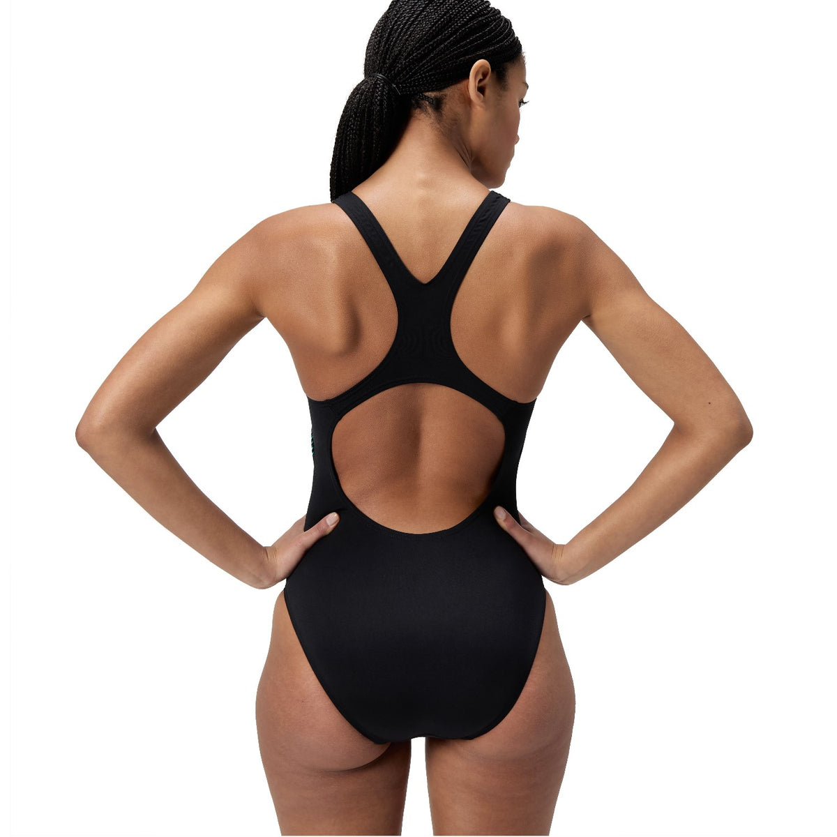Speedo Badeanzug Medalist mit Digital Print für Damen mit Unterbrustband