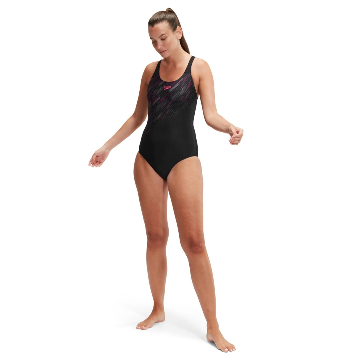 Speedo Hyperboom Placement Muscleback Badeanzug Damen schnelltrocknend und chlorbeständig