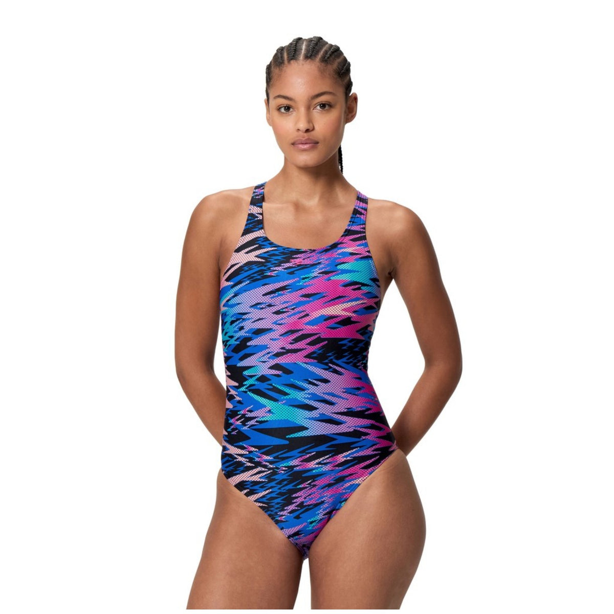 Speedo Hyperboom Print Medalist Badeanzug