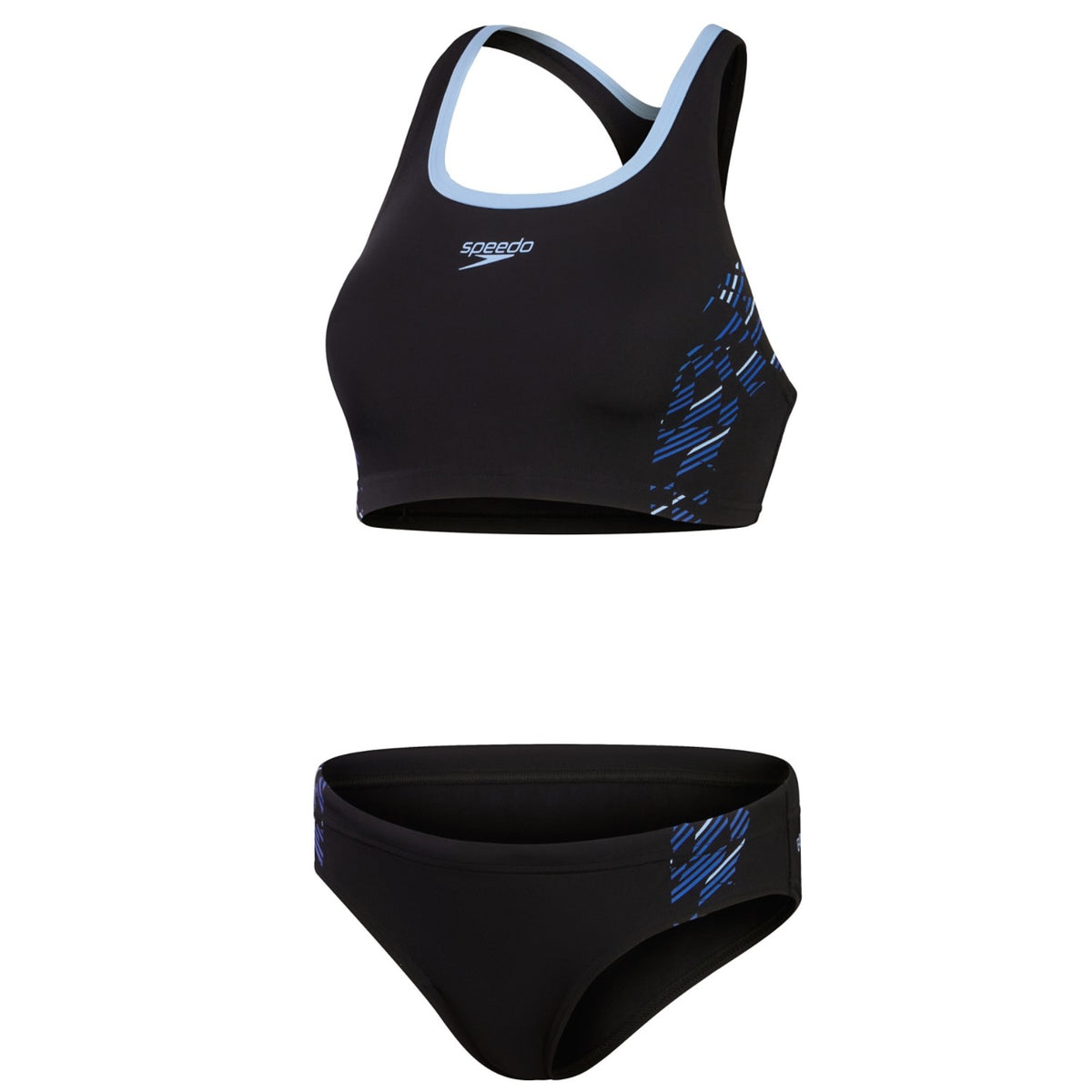 Speedo Placement Bikini Damen schwarz chlorbeständig