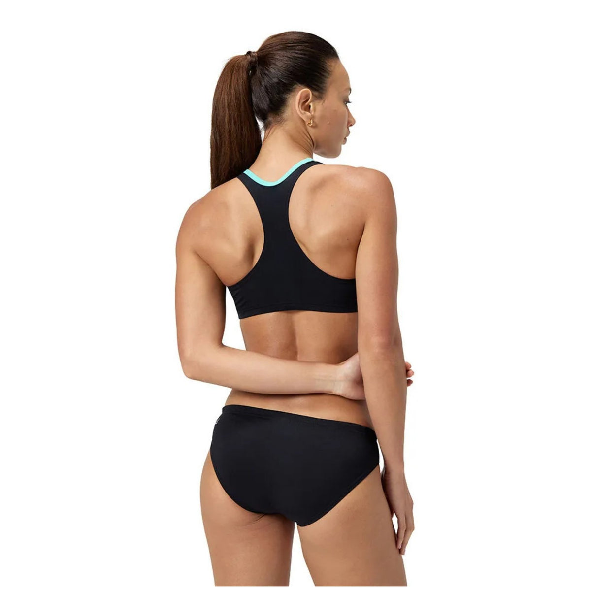 Speedo Placement Bikini Damen schwarz chlorbeständig