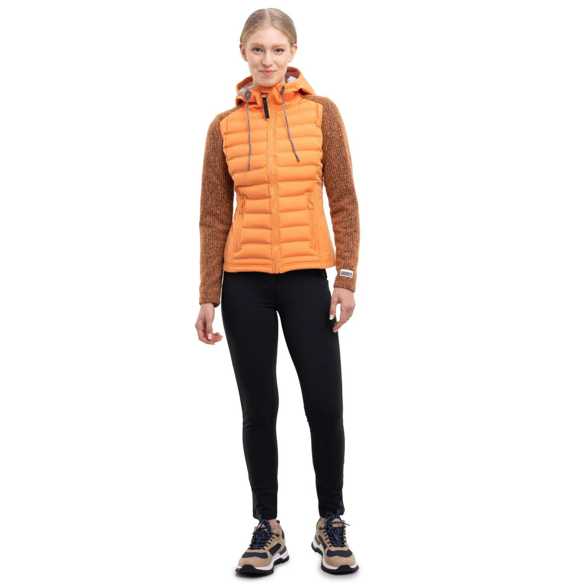Torstai Jacke Damen mit Kapuze Warmer Midlayer-Hoodie aus dickem Strickgewebe