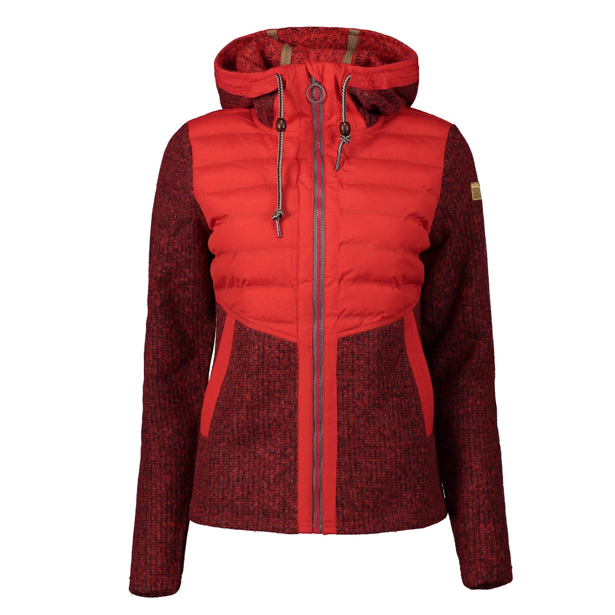 Torstai Jacke Damen mit Kapuze Warmer Midlayer-Hoodie aus dickem Strickgewebe