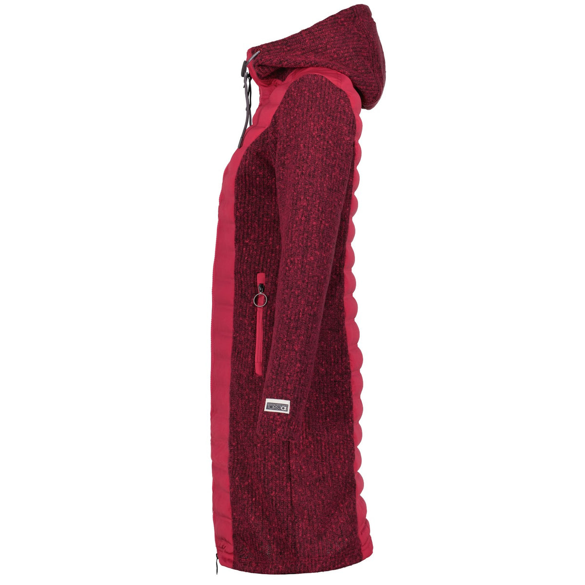 Torstai Jacke Damen mit Kapuze Warmer Midlayer-Hoodie aus dickem Strickgewebe