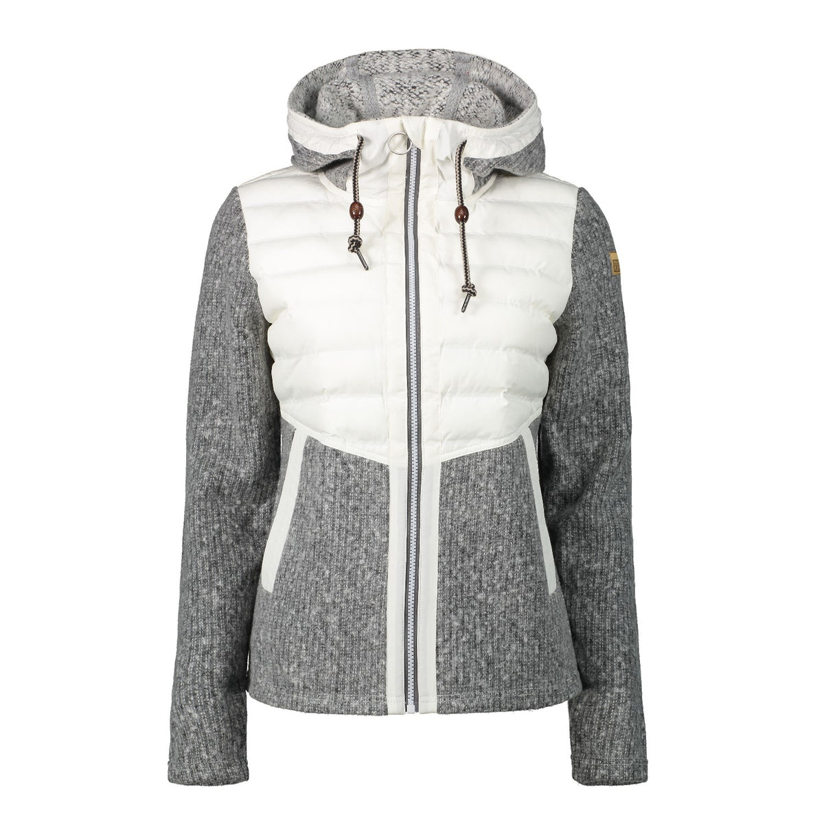 Torstai Jacke Damen mit Kapuze Warmer Midlayer-Hoodie aus dickem Strickgewebe