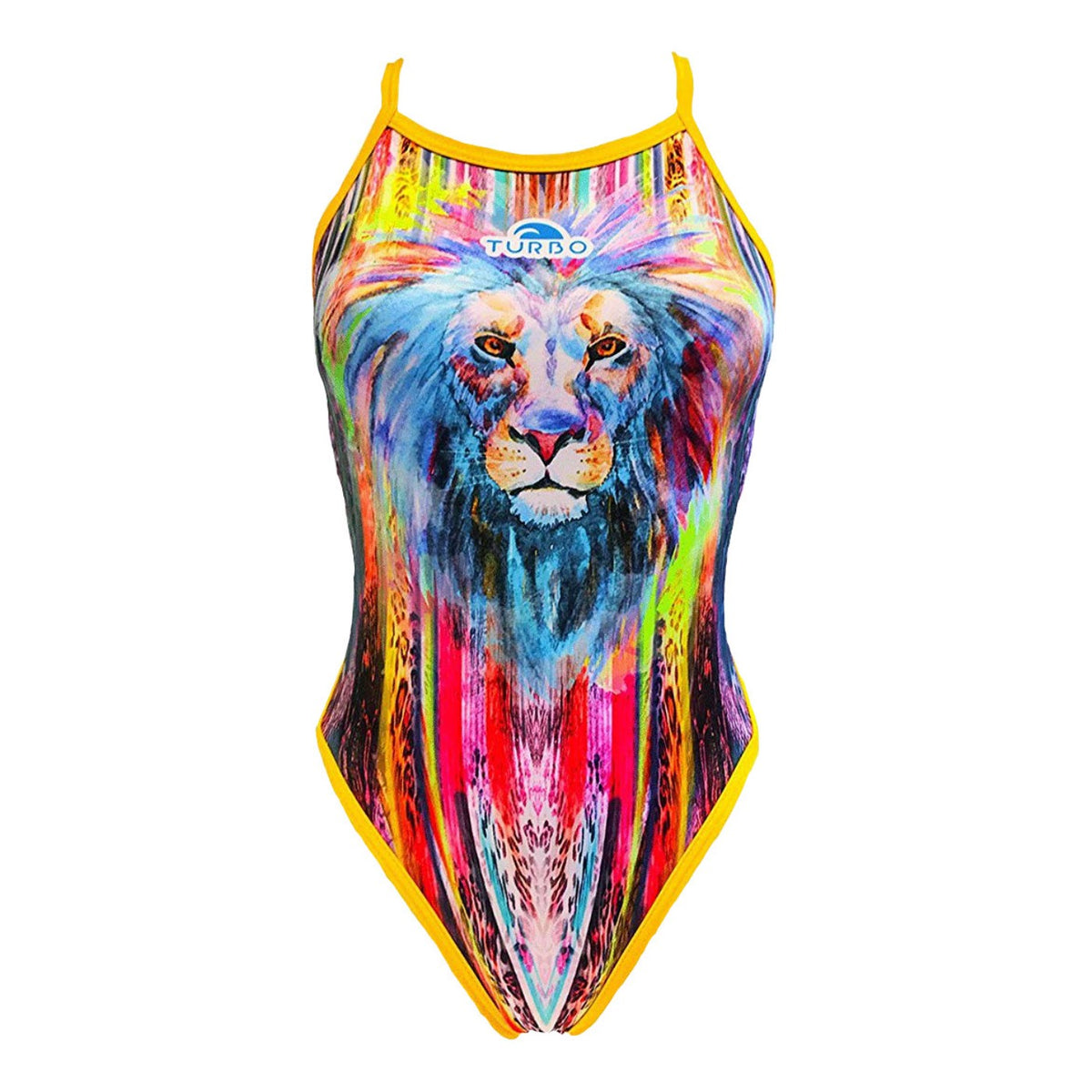Turbo Badeanzug Damen Sport King Lion mit offenem Rücken chlorresistent Blikdicht