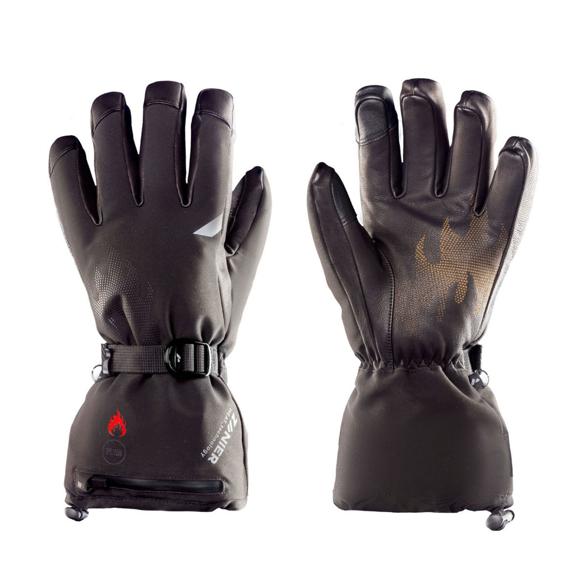 Zanier Heat.stx beheizbare Handschuhe Damen und Herren schwarz