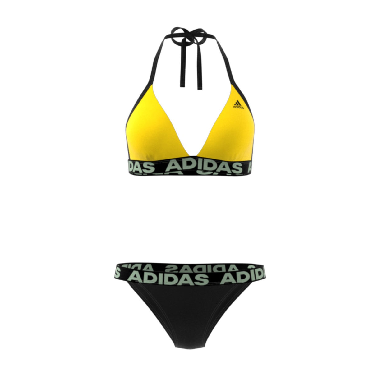 adidas Bikini Damen schwarz Triangel Bikini mit herausnehmbaren Polstern