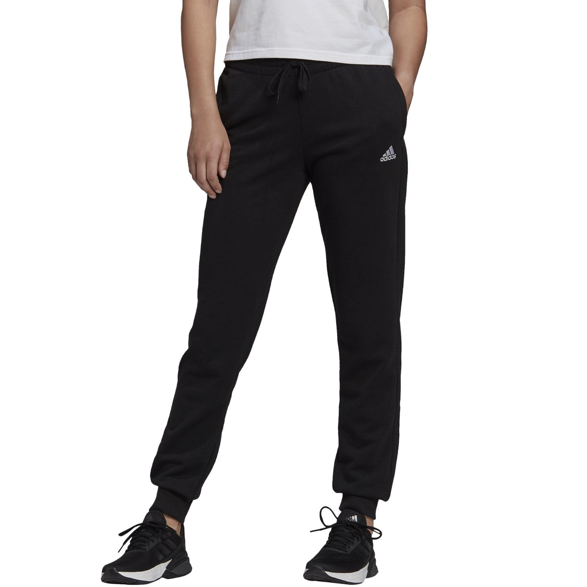 adidas Jogginghose für Damen schwarz Baumwolle