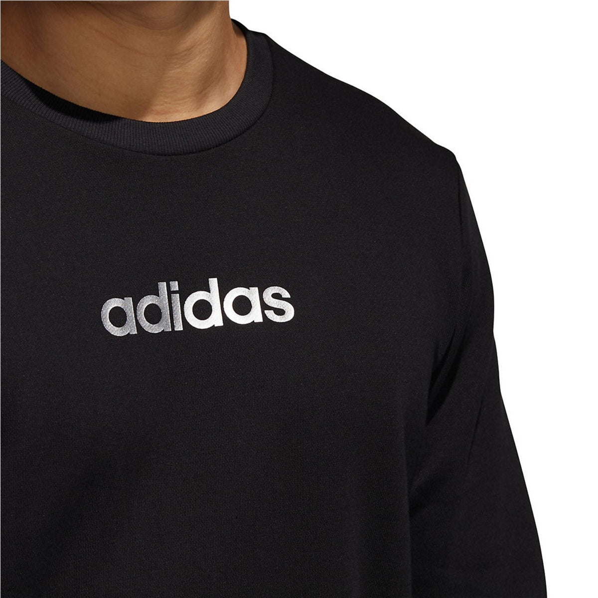 adidas Rundhals Pullover für Herren schwarz