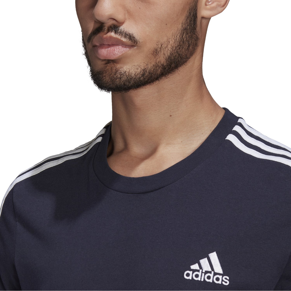 adidas T shirt Herren Rundhals im 3 Streifen Design