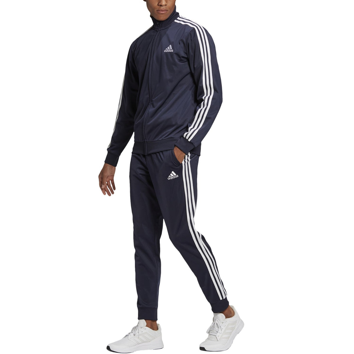 adidas Trainingsanzug Herren schwarz im 3 Streifen Design