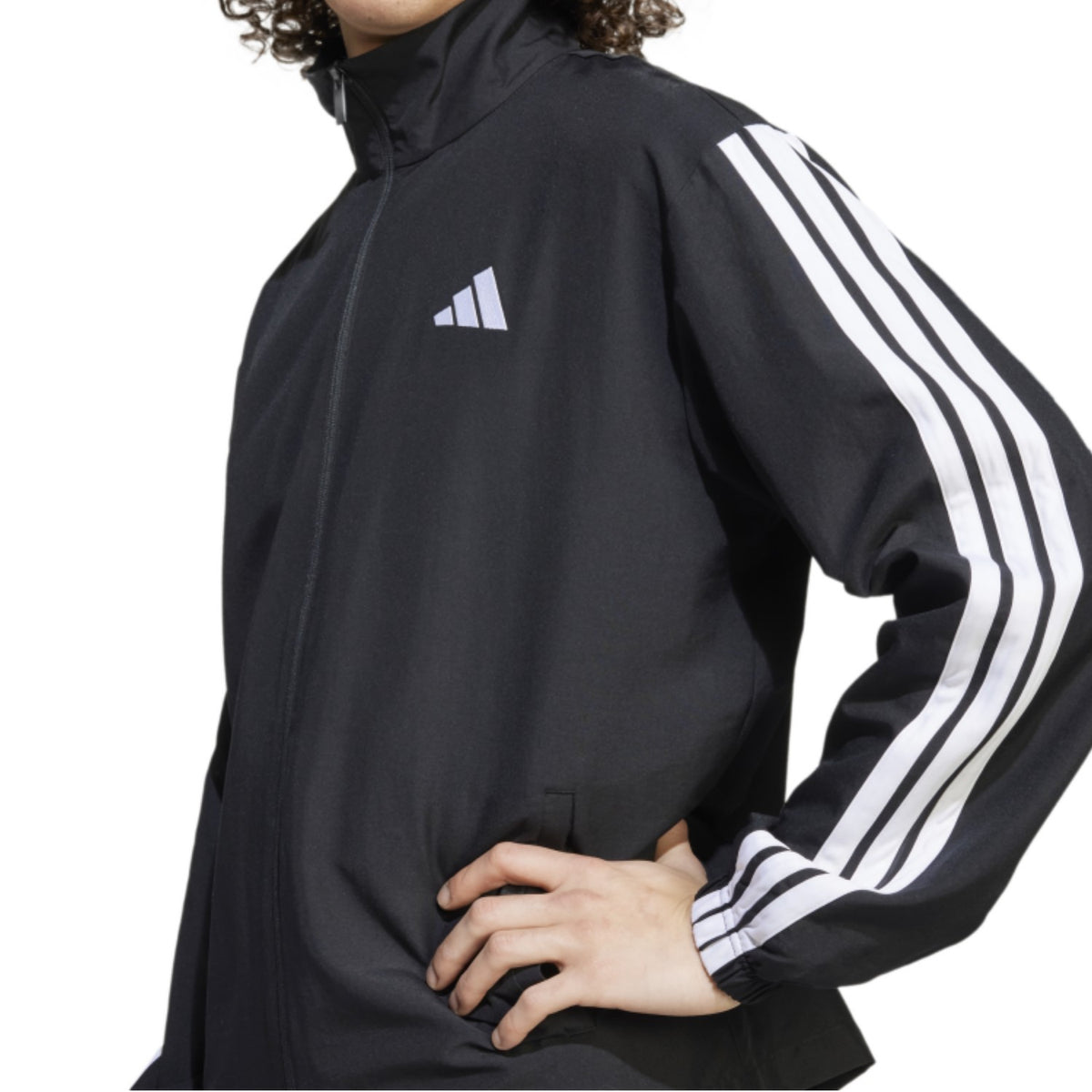 adidas Trainingsanzug Woven Männer 3 Streifen schwarz