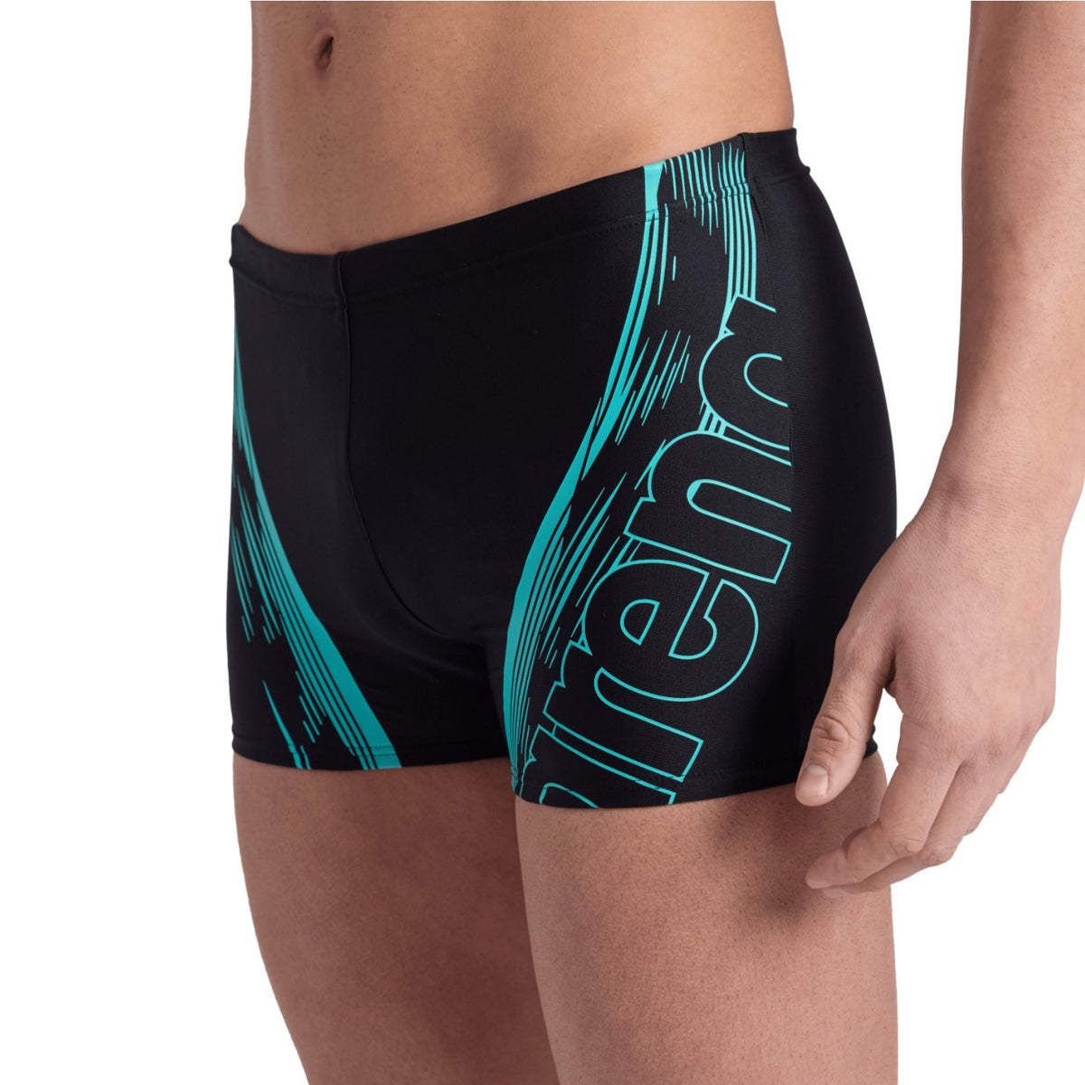 arena Badehose Herren Graphic Swim Short aus MaxFit Material