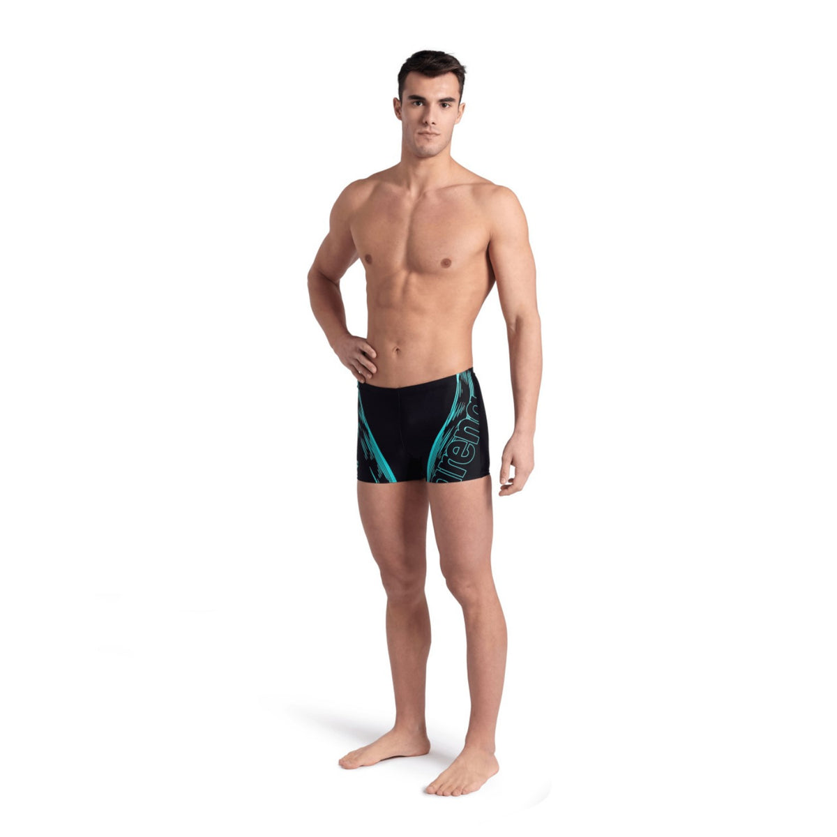 arena Badehose Herren Graphic Swim Short aus MaxFit Material