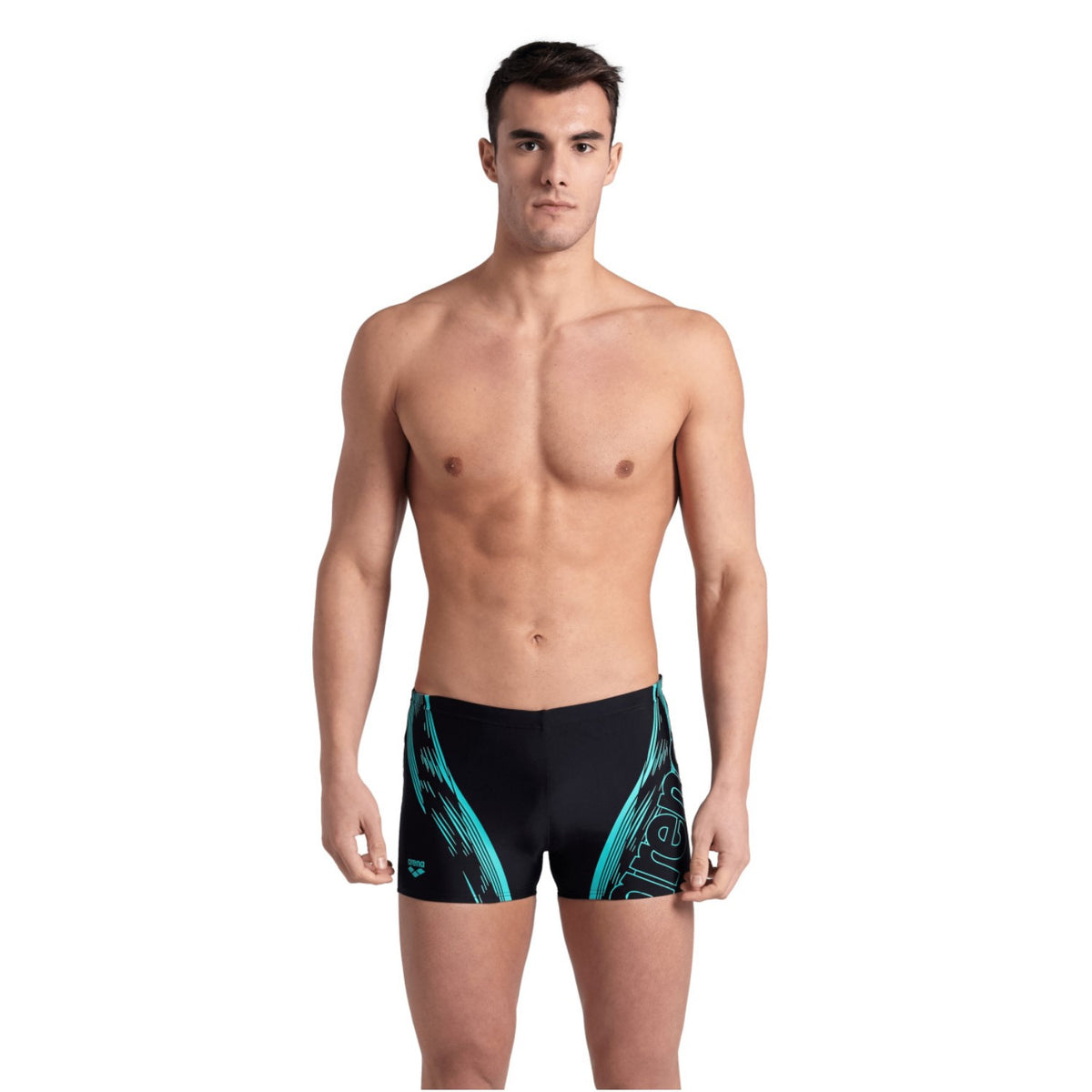 arena Badehose Herren Graphic Swim Short aus MaxFit Material