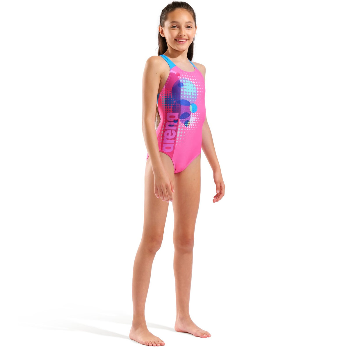 arena Badeanzug Dots Swim Pro Back für Mädchen