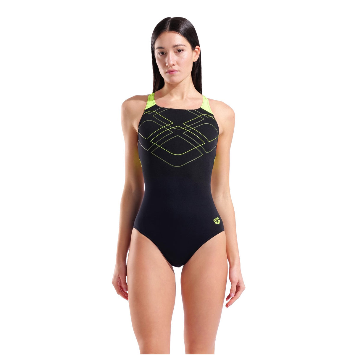arena Badeanzug Damen Graphic Swimmsuit Swim Pro Back