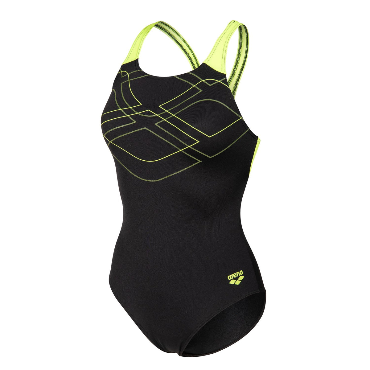arena Badeanzug Damen Graphic Swimmsuit Swim Pro Back