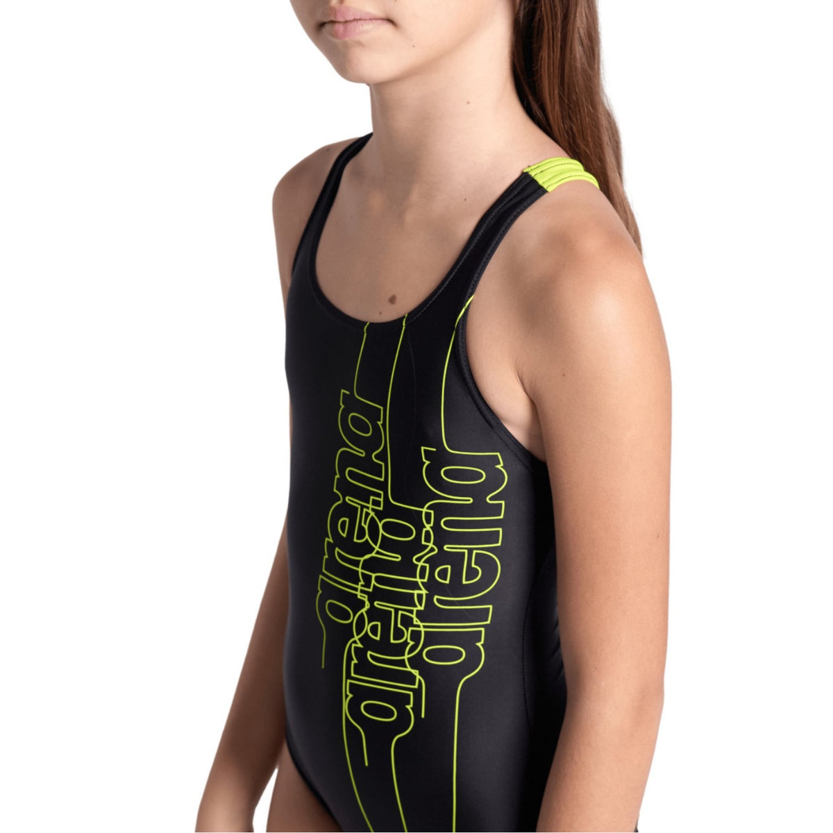 arena Badeanzug Mädchen Swim Pro Back Graphic Print