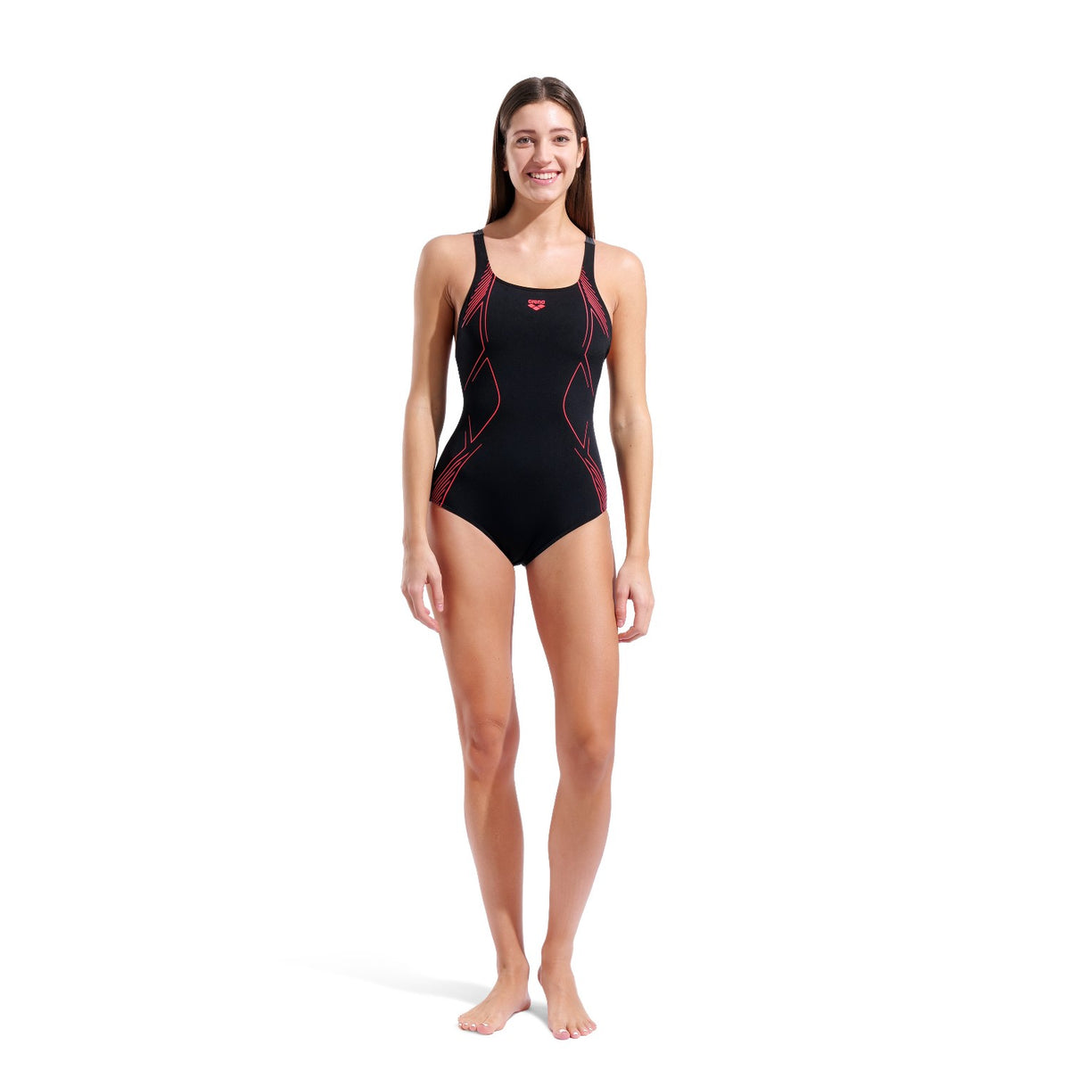 arena Badeanzug Damen Graphic Swimmsuit Swim Pro Back