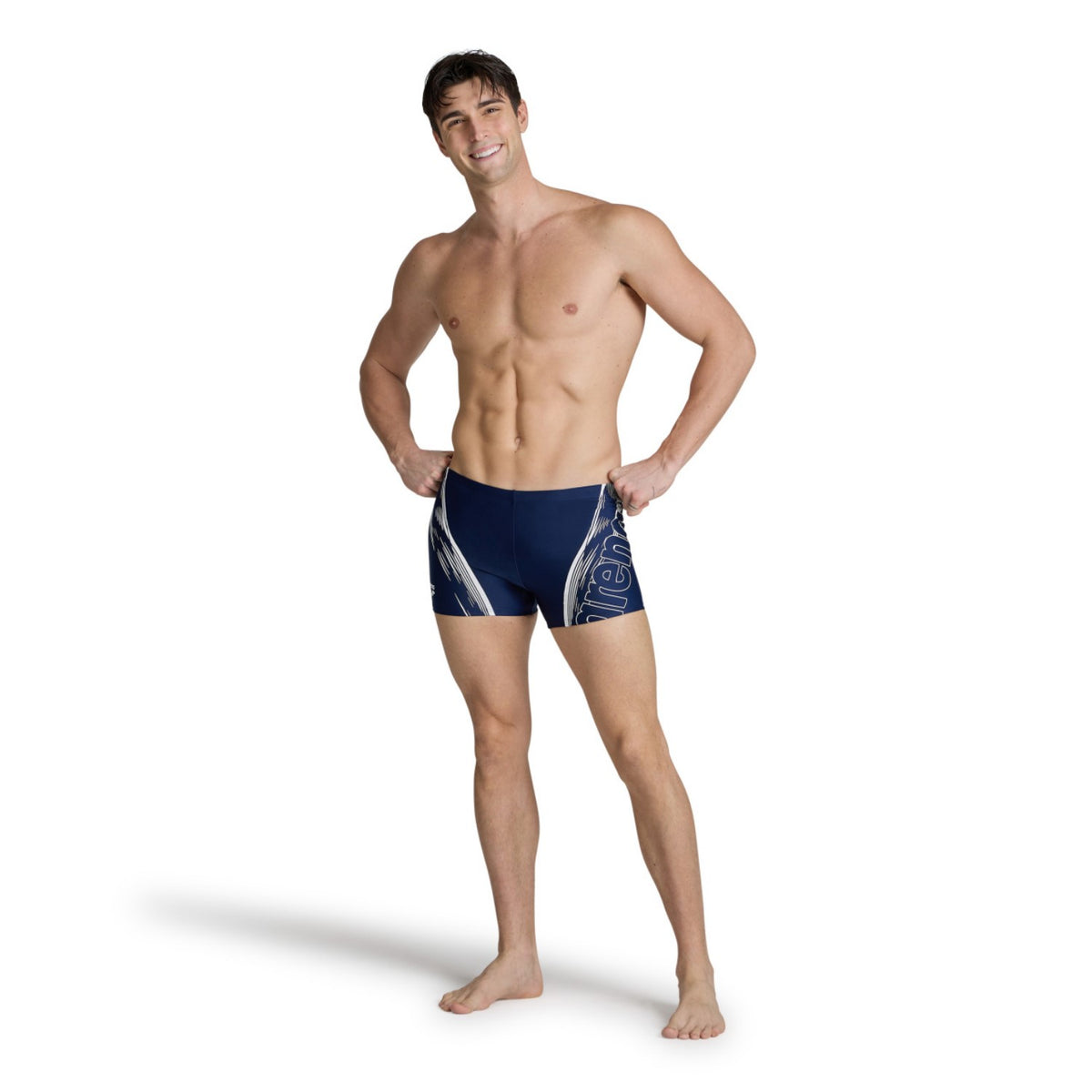arena Badehose Herren Graphic Swim Short aus MaxFit Material