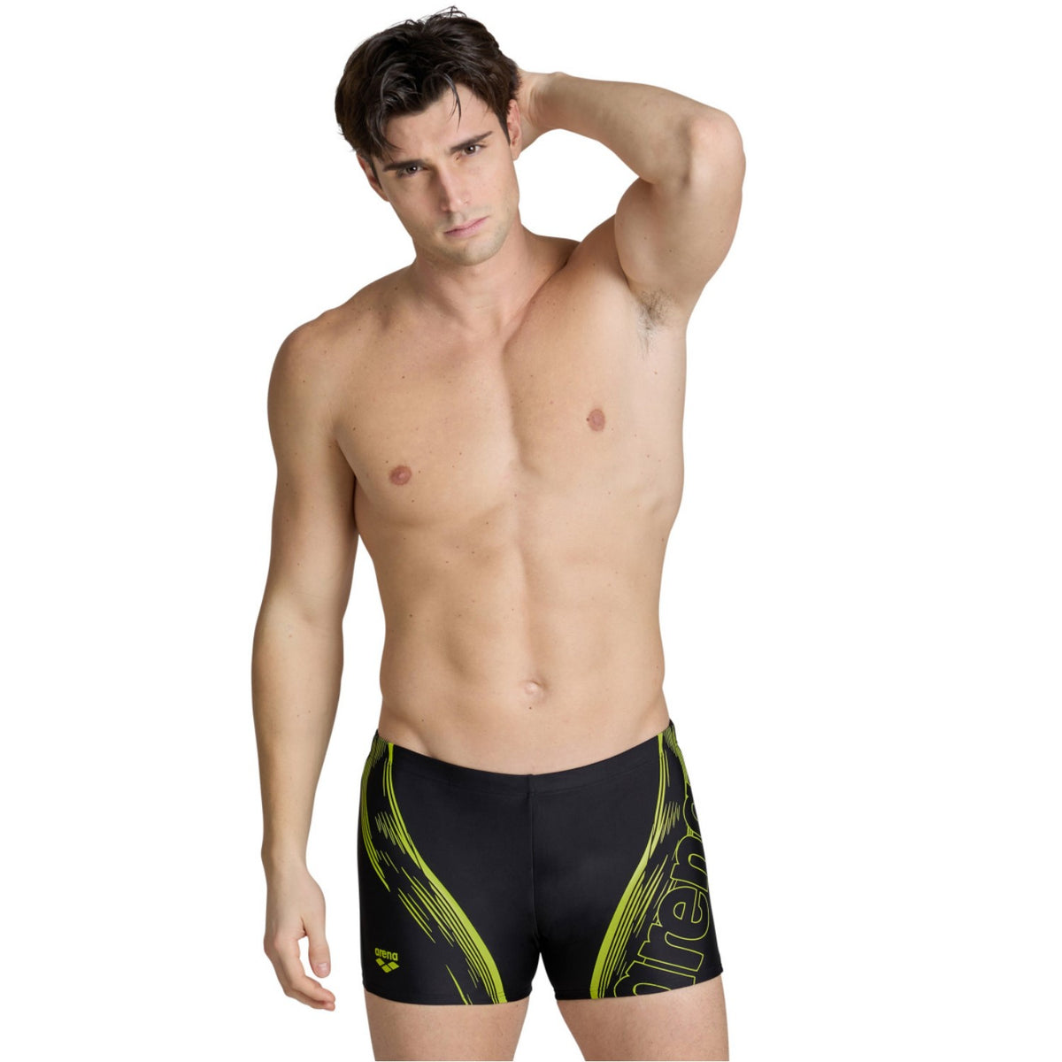 arena Badehose Herren Graphic Swim Short aus MaxFit Material