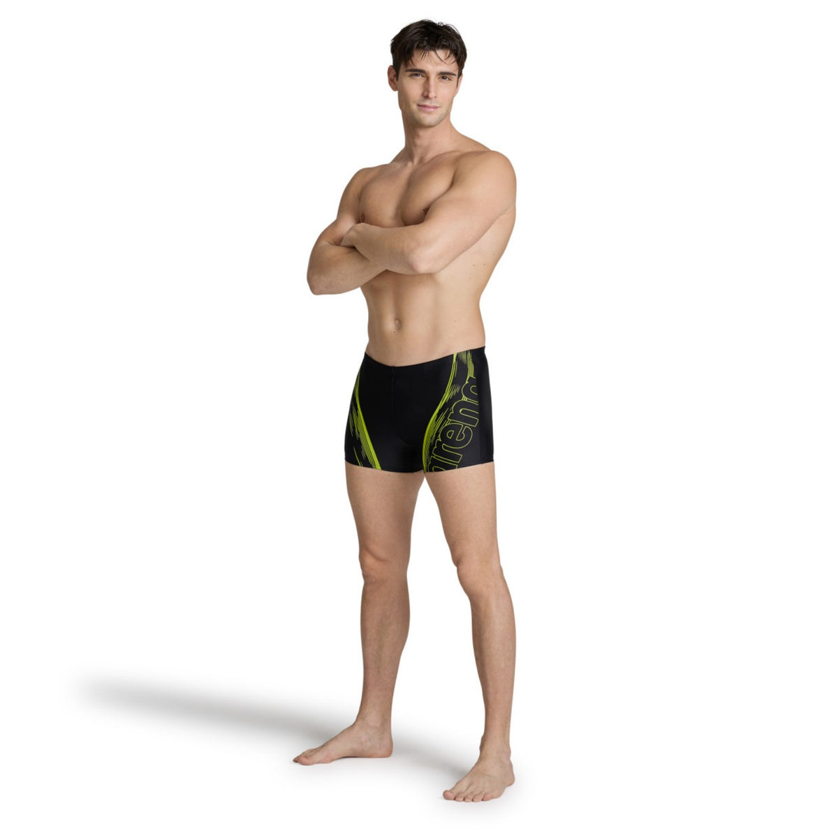 arena Badehose Herren Graphic Swim Short aus MaxFit Material