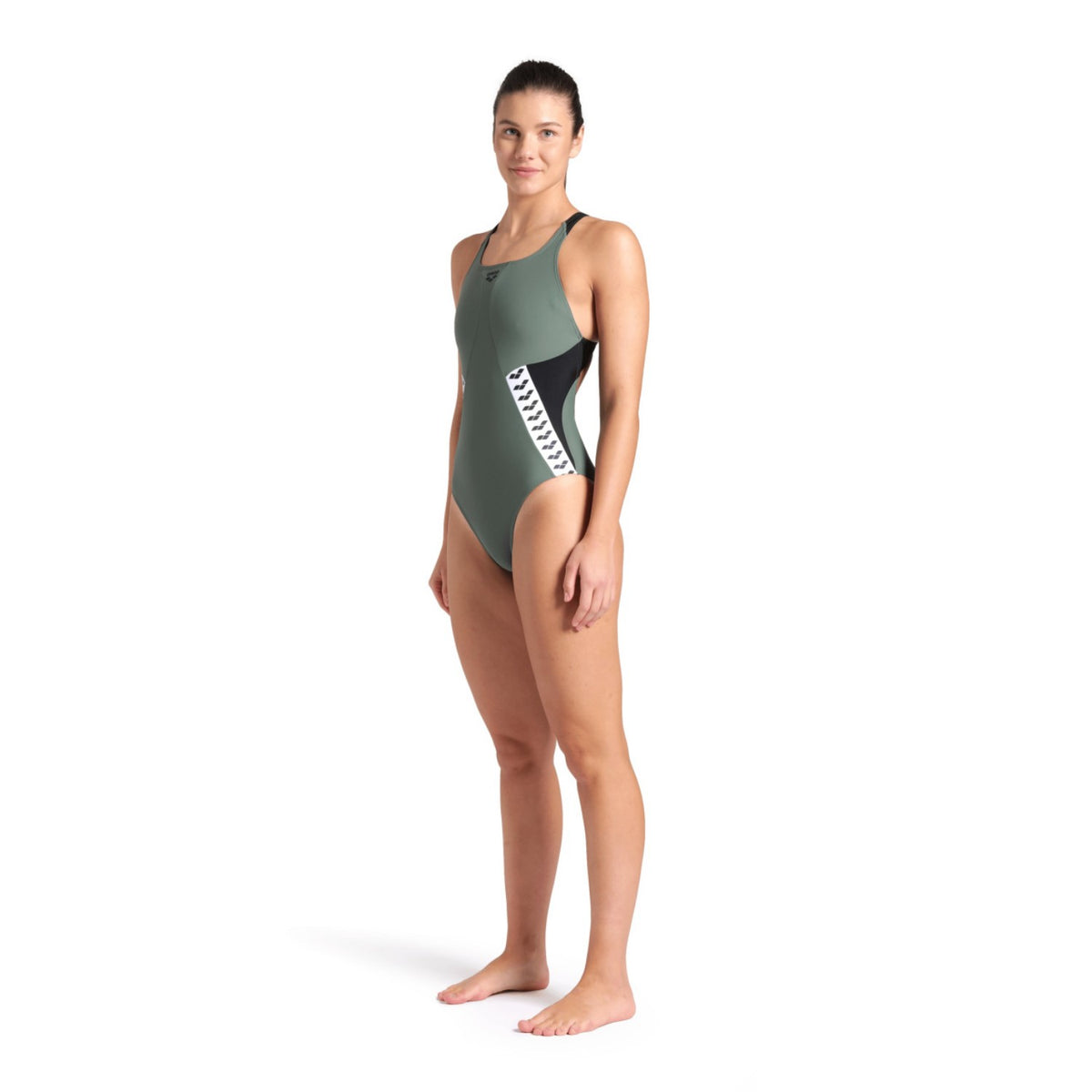 arena Stripe Badeanzug Pro Back für Damen