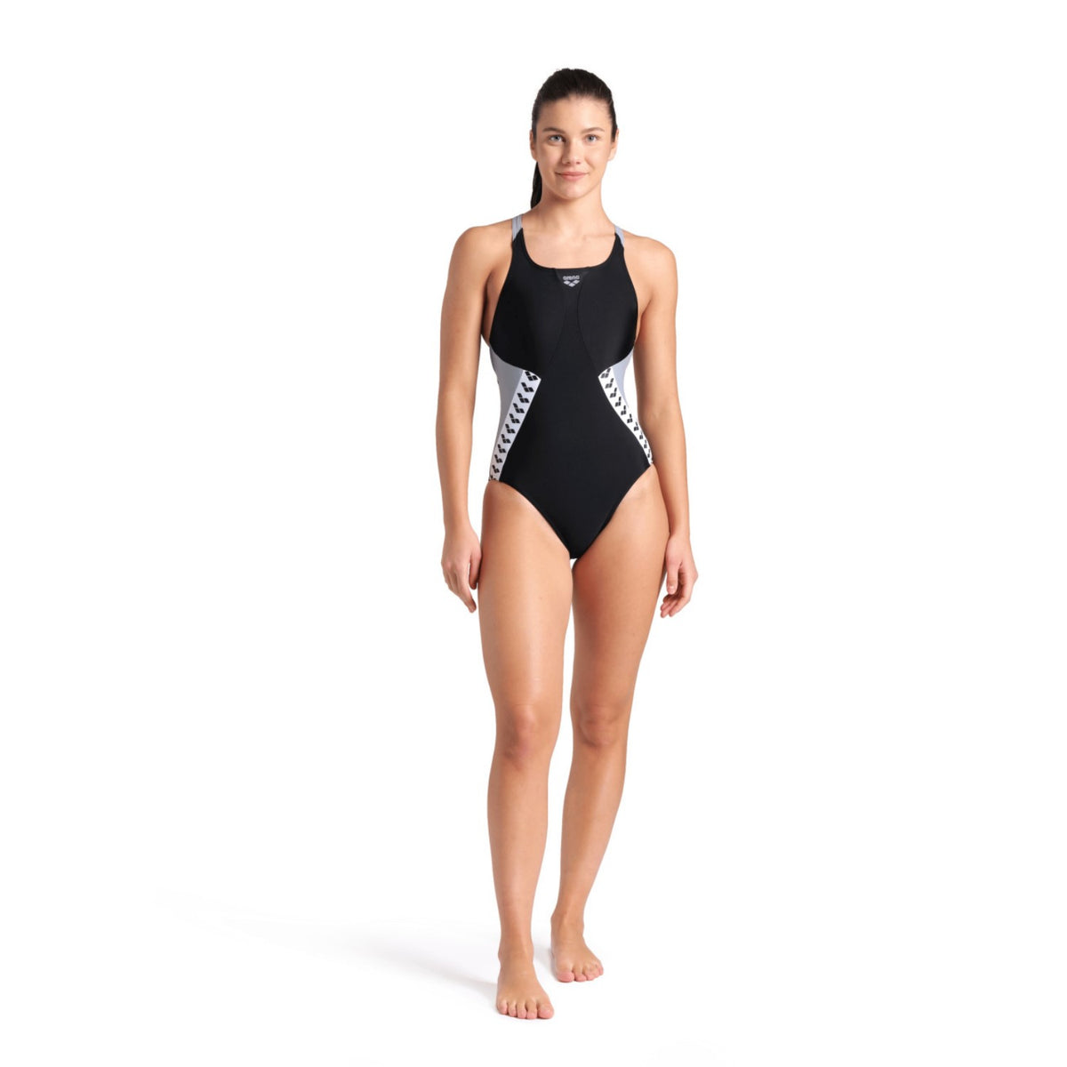 arena Stripe Badeanzug Pro Back für Damen